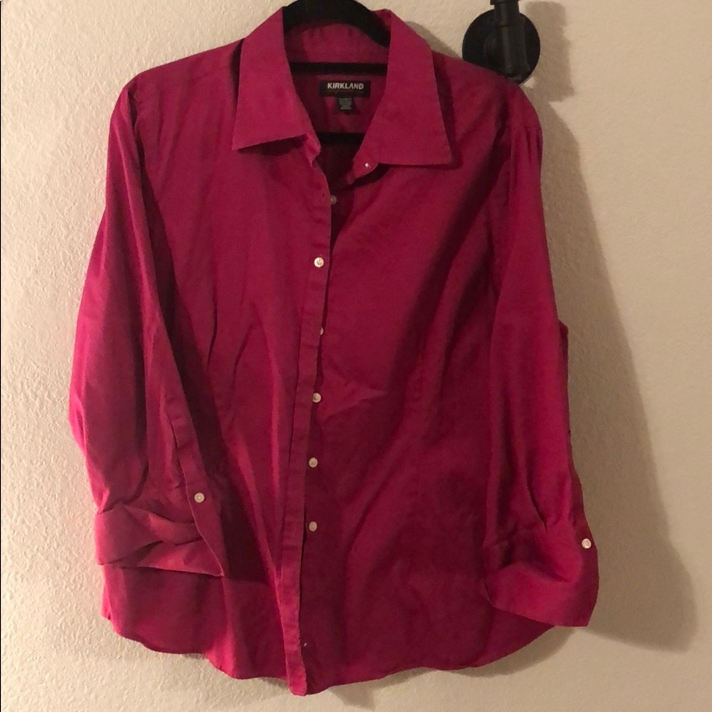 Pink long sleeve blouse